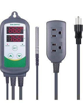 Digital Temperature Controller for Heating & Cooling - 110V Thermostat for